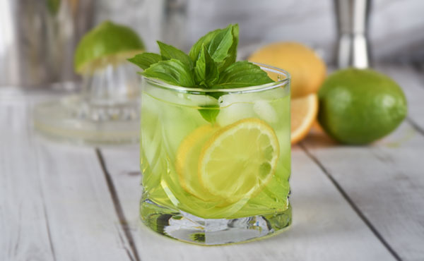 Gin Basil Smash Cocktail